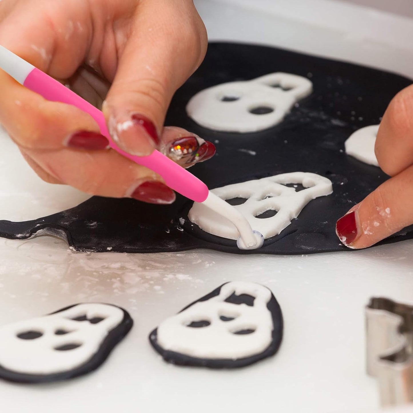 Patelai 10 Pcs Food Safe Paint Brushes Fondant Tools for Cake Baking Chocolate Sugar Cookie Decoration Cake Brushes for Luster Dust Pastry Decorating Supplies with Fondant and Gum Paste Tool(Blue)