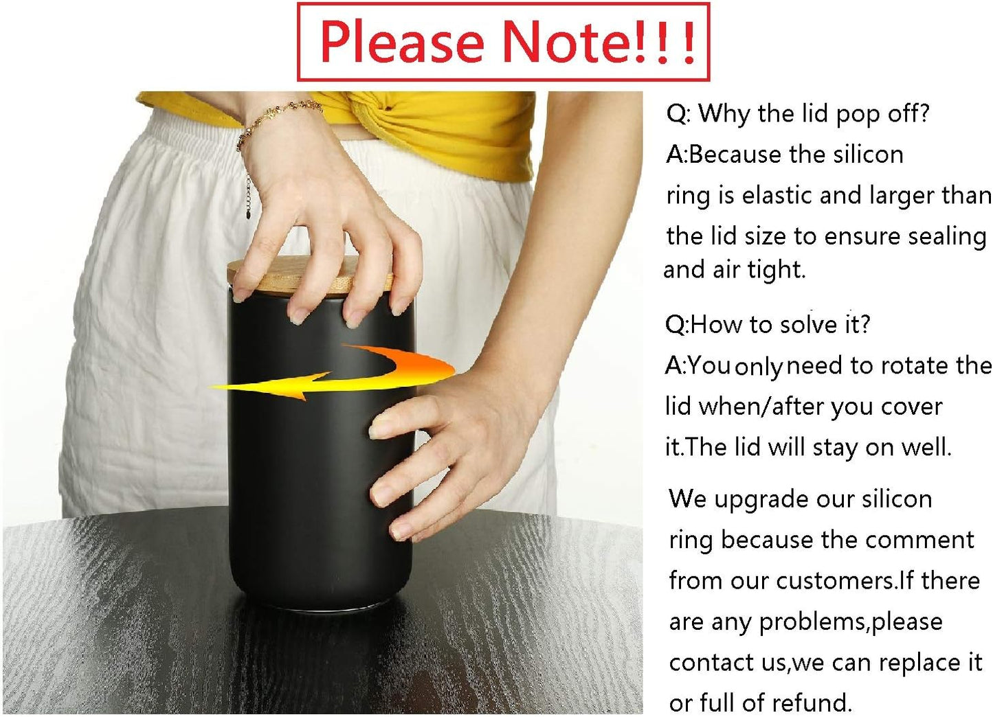 MilkyWay Ceramic Food Storage Jar Canister Modern Design Food Canisters with Airtight Seal Bamboo Lid,Loose Tea Coffee Spice Nuts Snacks Seasonings Storage Jar Canister Caddy (White 31.67oz/900ml)