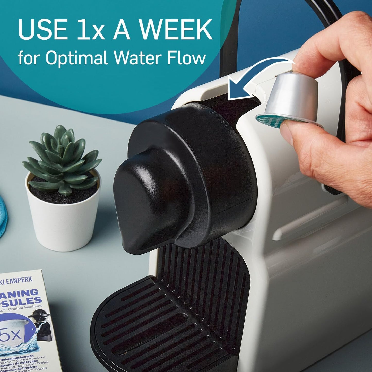 10 Pack Cleaning Pods Compatible with Nespresso Original Machines I Cleaning Kit for Better Tasting Coffee I Coffee Machine Cleaner I Easy and Safe to Use