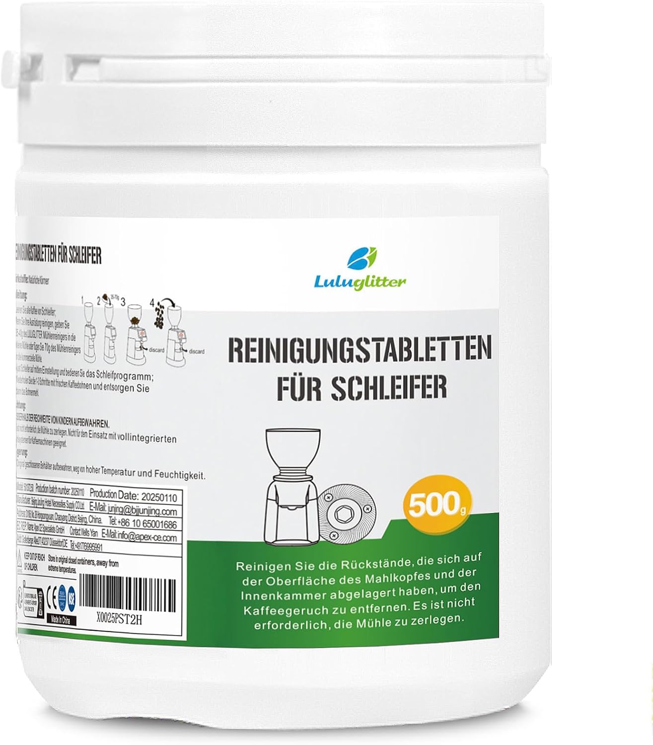 Coffee Grinder Cleaning Tablets Natural Food Safe 500g coffee bean grinder cleaner for home use Compatible with baratza,oxo,breville