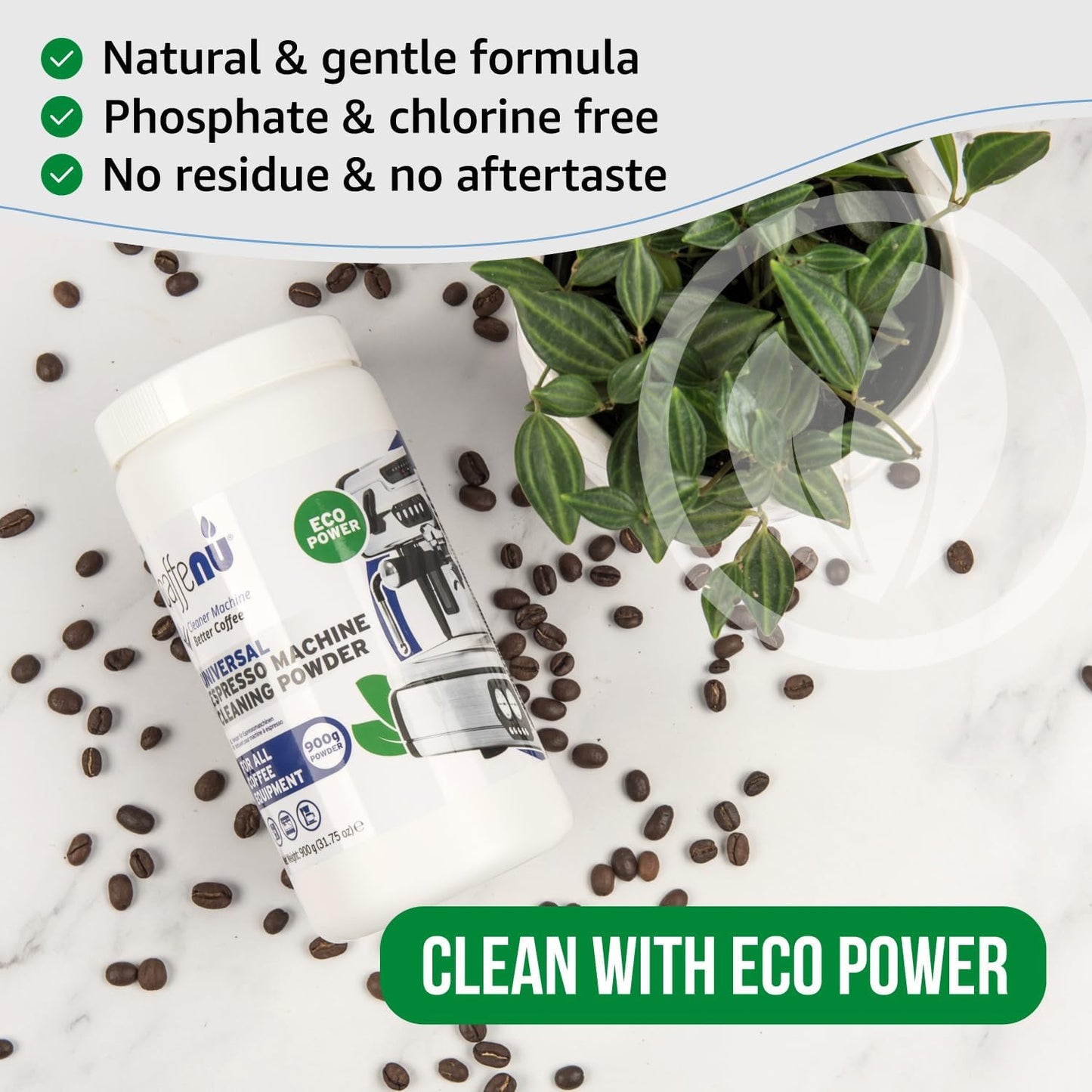 Coffee Machine Cleaner Powder 900G / 31 oz. Essential part of your Barista Accessories. Espresso Machine Cleaner. Coffee Cleaning Powder For Group Head. Use on your Commercial Machine. For Barista Kit