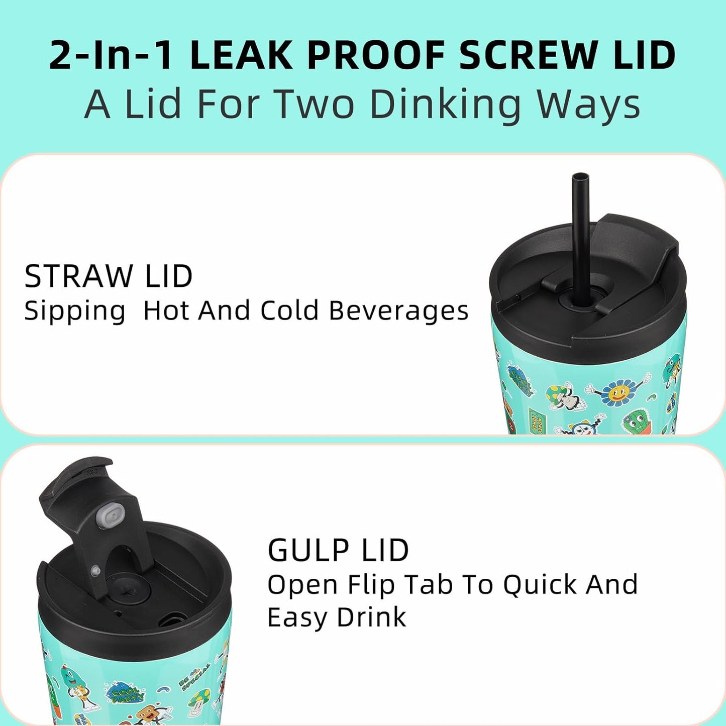 BJPKPK 30oz Stainless Steel Insulated Tumbler With lid And Straw Travel Coffee Thermal Tumblers Cup For Women And Men,Spring Party Green