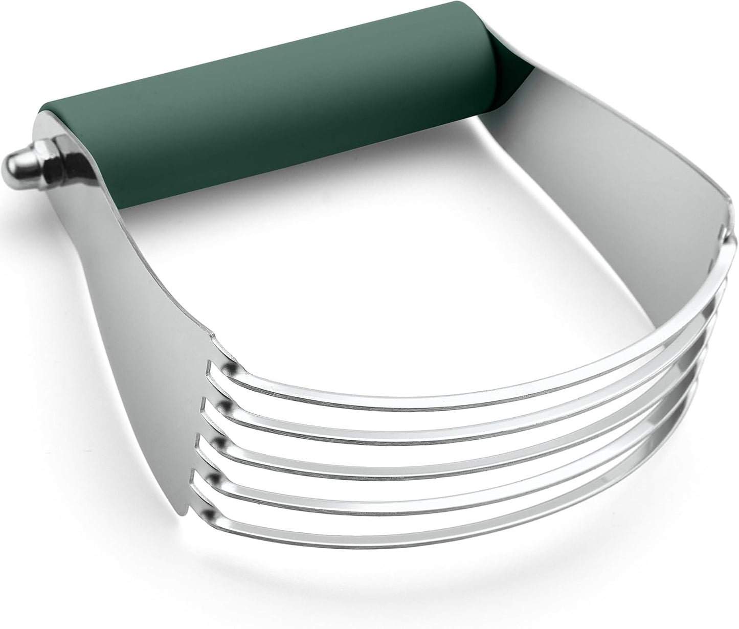 Spring Chef Large Dough Blender For Baking, Manual Dough Cutter Tool, Stainless Steel Puff Pastry Cutter Tool with Sharp Blades, Dishwasher Safe Pastry Blender for Easy Mixing - Pine Green