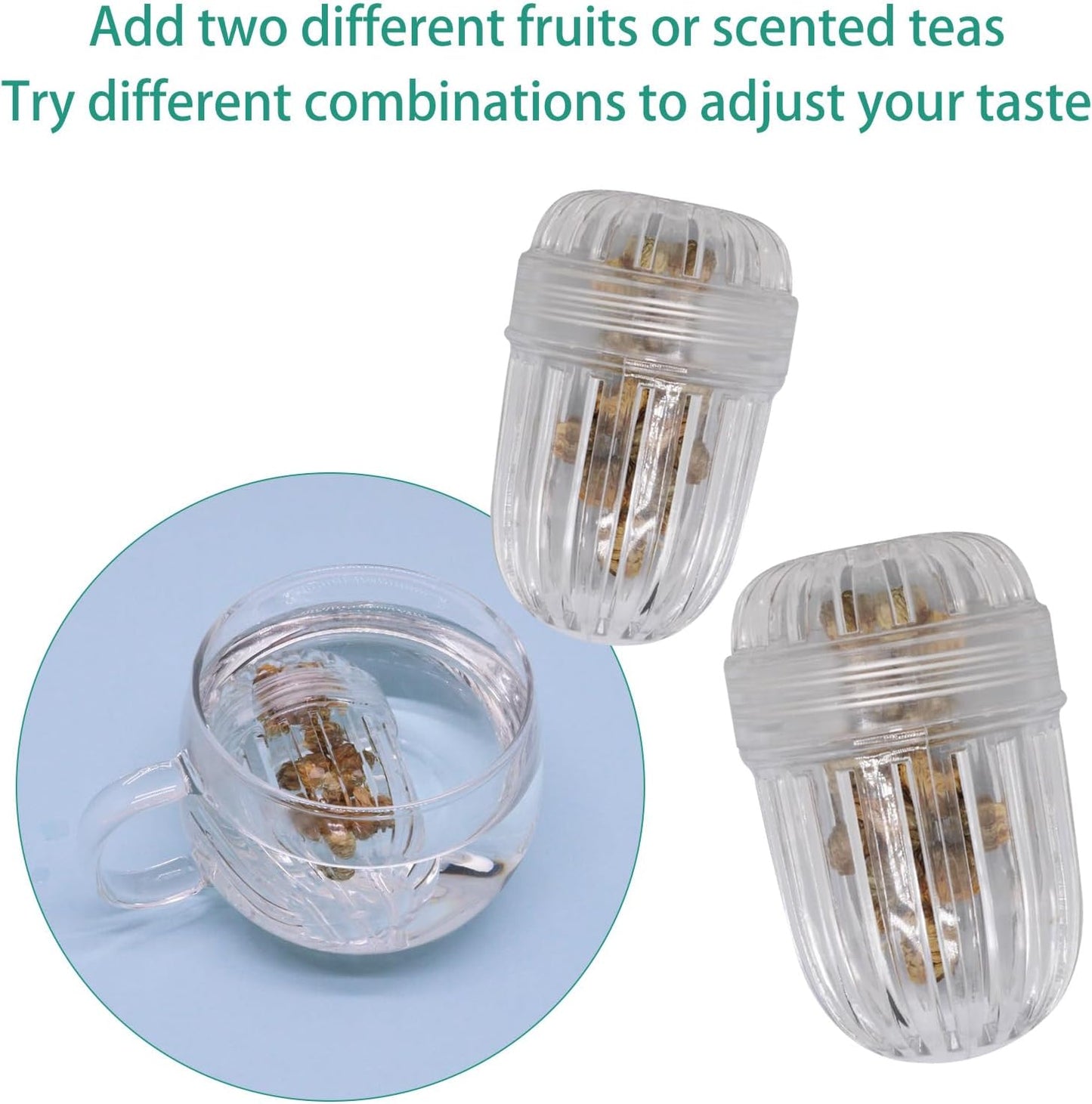 2 pcs Fruit Infuser Insert, Tea Infuser Bottle Ball for Wide Mouth Bottles
