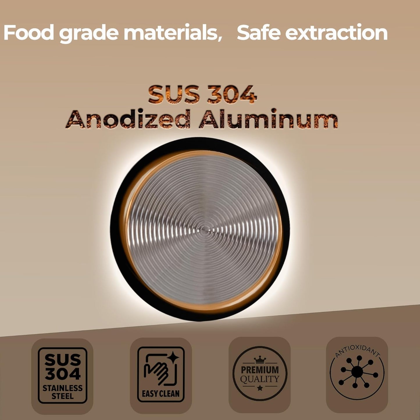 Coffee Tamper 51mm, Spring Loaded Espresso Tamper with 25lb/30lb/35lb Calibrated Springs, Sound Feedback & Ripple Base for Even Extraction, Espresso Accessories