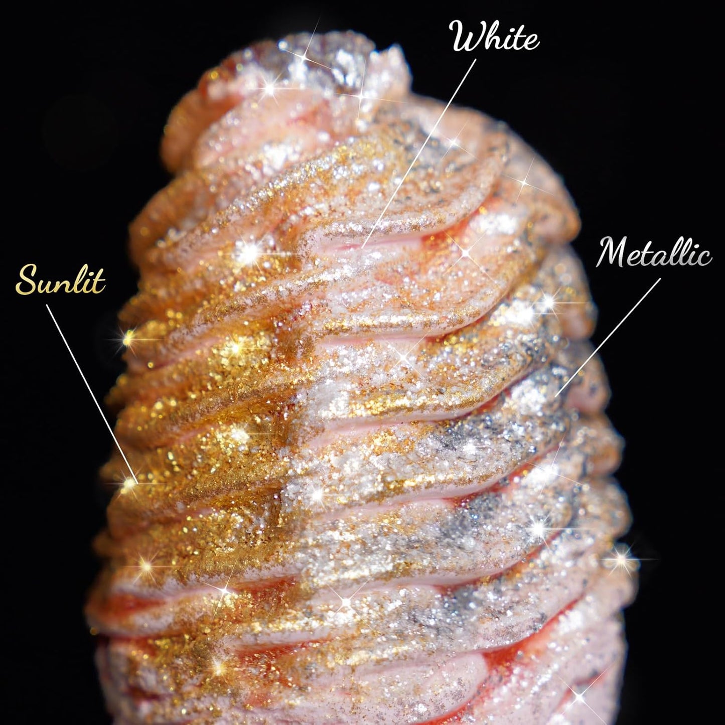 NiHome Edible Food-Grade Glimmer Powder Glitter Luster Dust Metallic Food Decorating Sprinkle Glimmery Dust for Drink Wine Beverage Cake Candy Dessert Bakery Restaurant Vegan (0.18oz/5g, Sunlit)