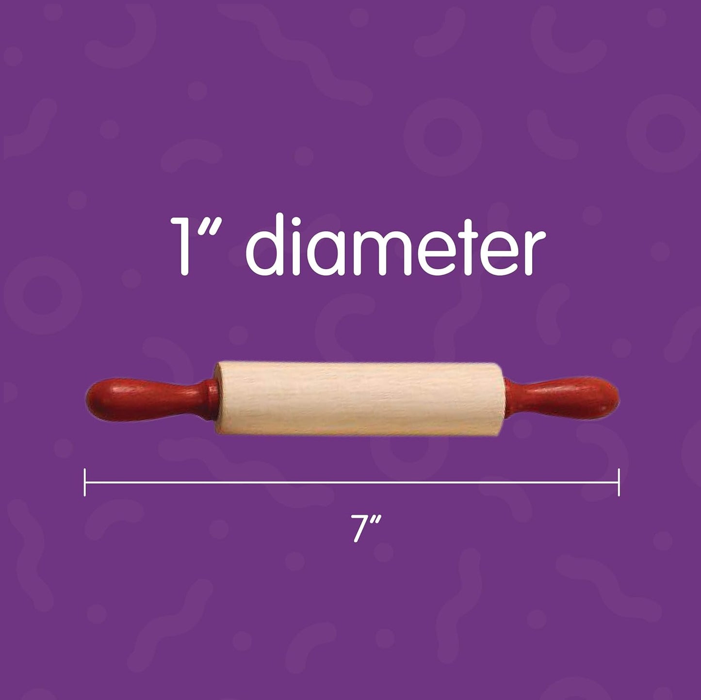 Colorations Natural Wood Rolling Pins, Set of 6, for Kids, Arts & Crafts, 7 Inches x 1 Inch (d), Class Pack, Party Pack, Dough, Clay, Sculpting, 6RP