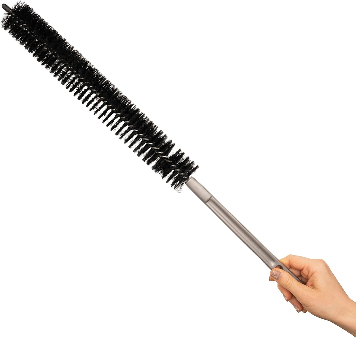 25 Inch (64cm) Flexible Lint Remover Cleaning Coil Brush for Dryers, Radiators, Refrigerators, Baseboards, and Other Special tasks. Coil Grill Brush by KONEX