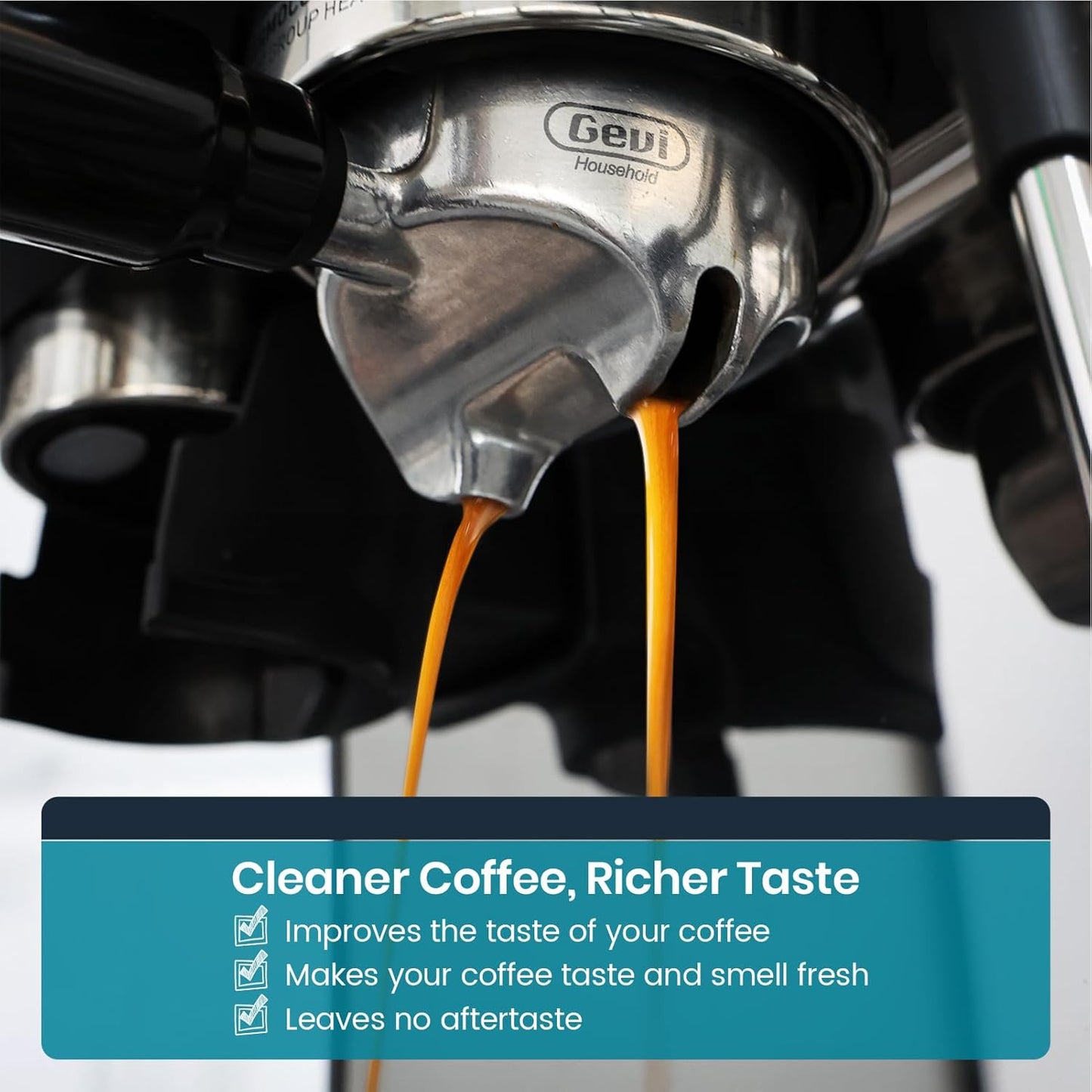 Gevi Coffee Maker Cleaner, Espresso Machine Cleaning Powder - 12 Use & Individually Packed for Each Use | Organic Citric Acid Cleaner Compatible with All Major Brands