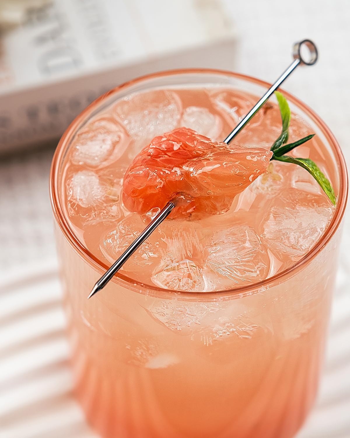 Thin Drinking Glasses Set of 4,15oz Cocktail Glass Set,Low ball Glasses for Water,Juice,Milk,Cocktails, Beer and More, Elegant Bar Glassware,Lead-Free whiskey Glasses,Glass Drink Tumblers (15 OZ)