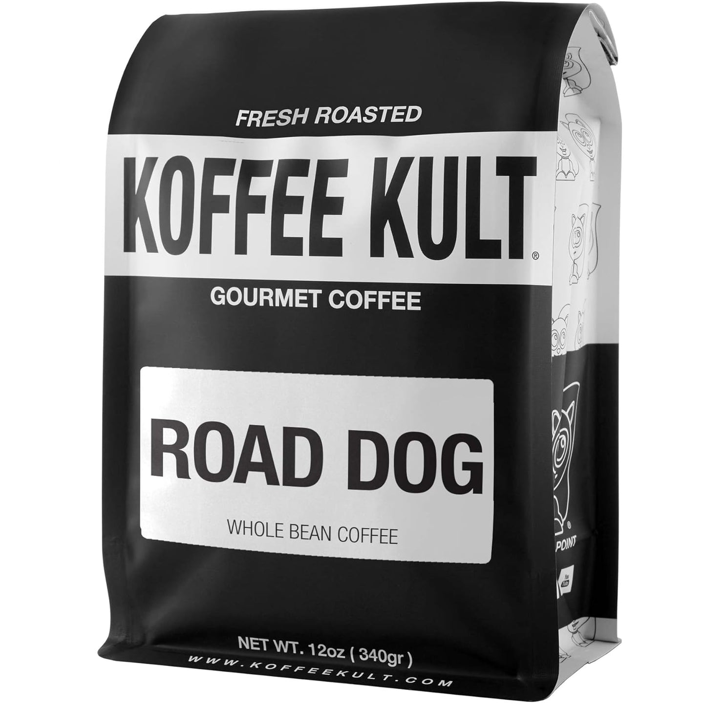 Koffee Kult Road Dog Dark Roast Coffee Beans (whole bean, 12oz)