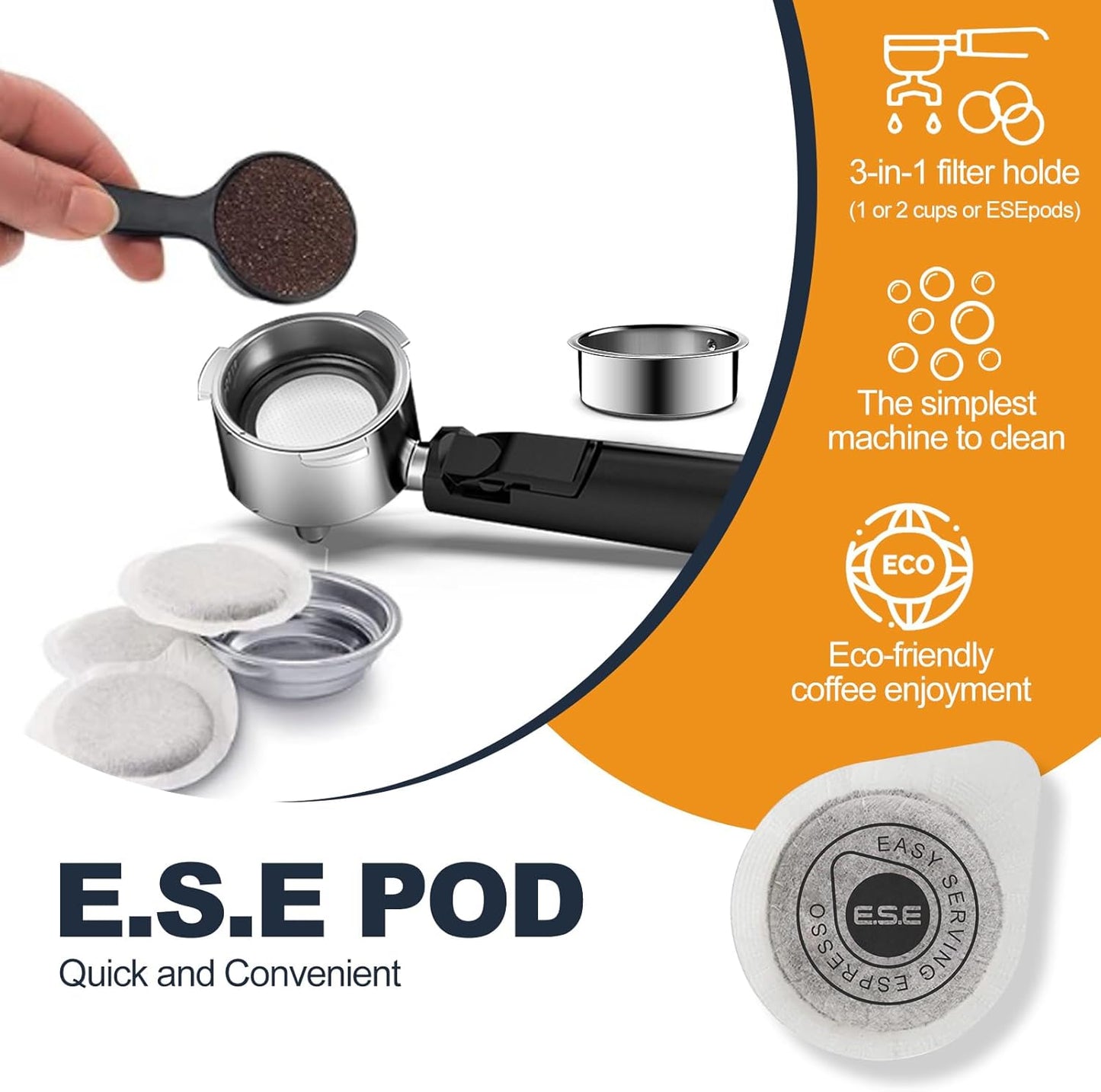 Geek Chef Espresso Machine, 20 Bar Coffee Machine, Latte Machine, Cappuccino Maker, Espresso Maker for Home