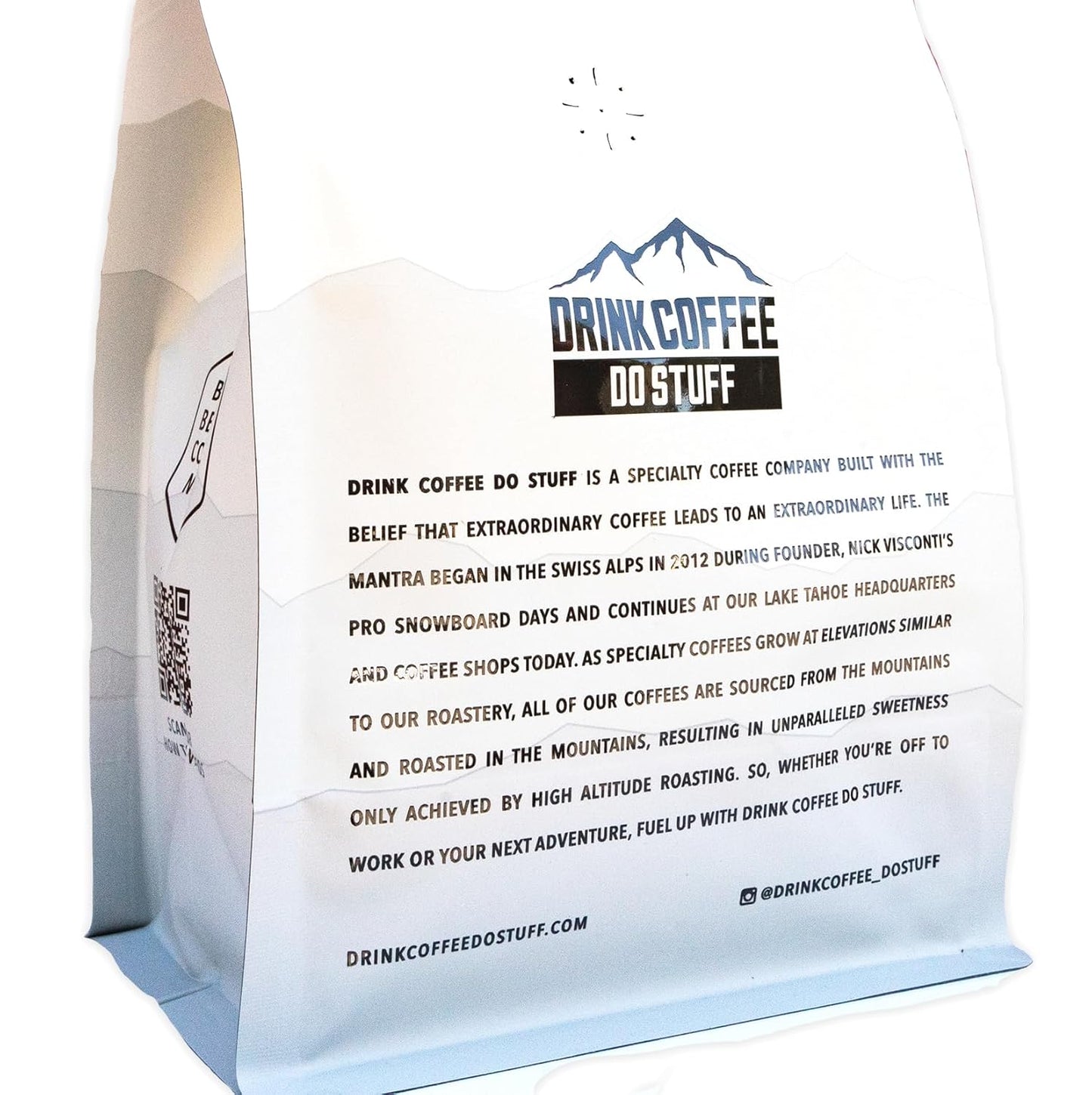 DRINK COFFEE DO STUFF, Blend, 2 Pound Bag, Whole Bean, Medium Roast, Sweet, Chocolate, Caffeine, Organic, Lake Tahoe Coffee (Party Wave)