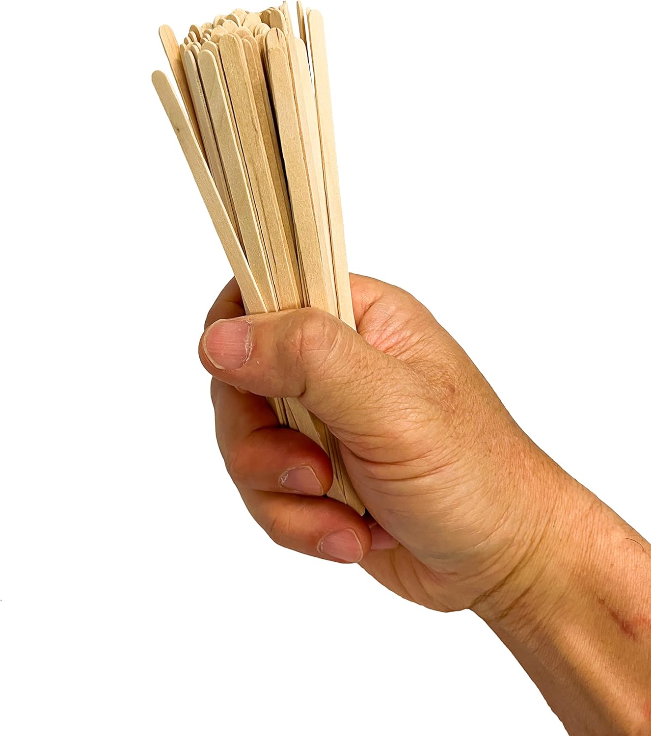 200 Count | KingSeal Natural Birch Wood Coffee Beverage Stirrers, Stir Sticks, Waxing Sticks, 5.5 Inches, Round End, Eco Friendly - 2 Boxes x 1000