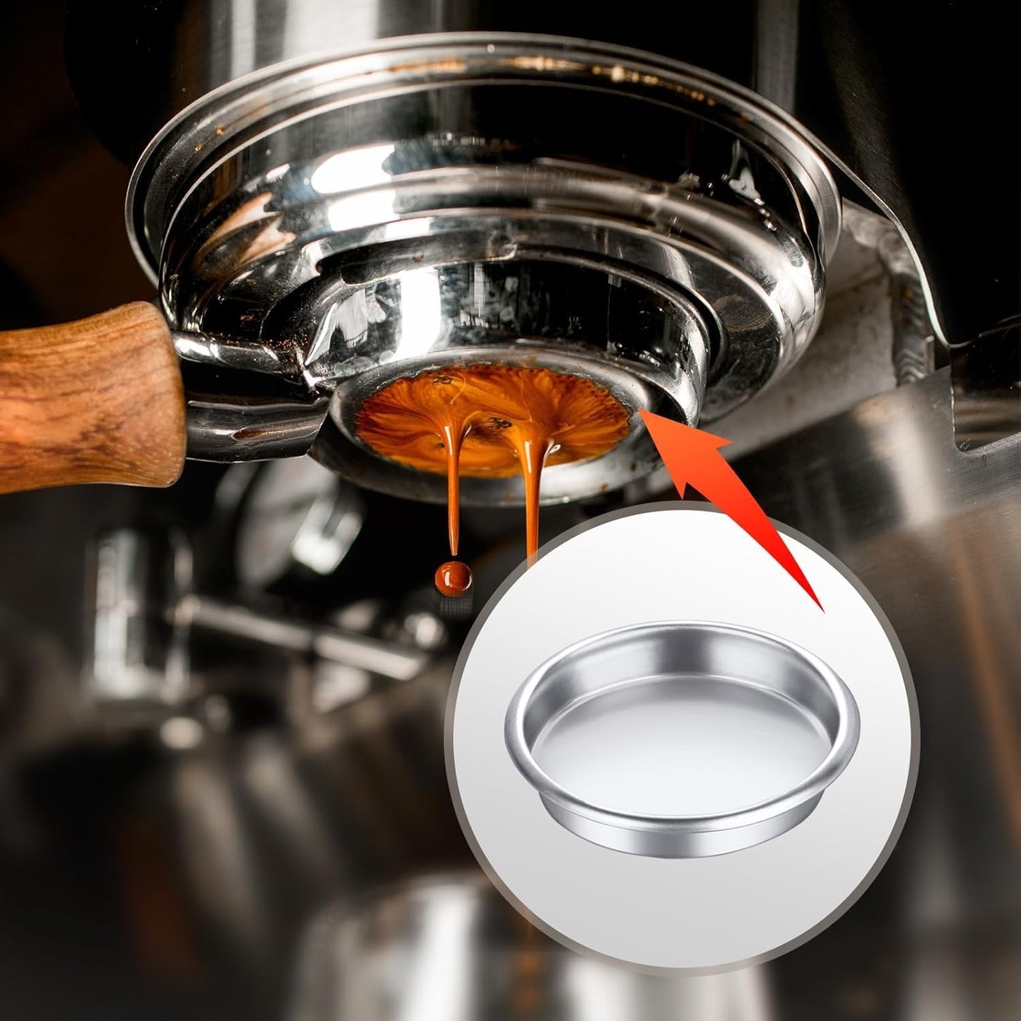 Coffee Cleaning Brush Set, 4 Pieces Espresso Grinder Machine Cleaning Brush Kit and 58mm Backflush Disk for Coffee Machine Group Head