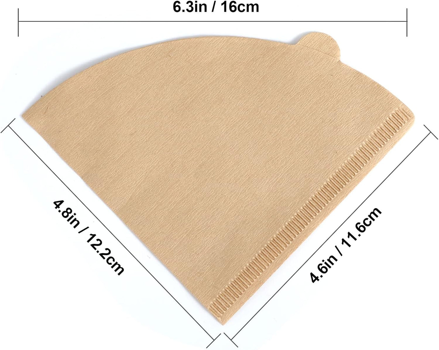 Coffee Filter, Cone Coffee Filters, Size 02 Coffee Filters for Pour Over Drippers, Total of 200 Sheets, 1-4 Cups, Natural Unbleached Brown