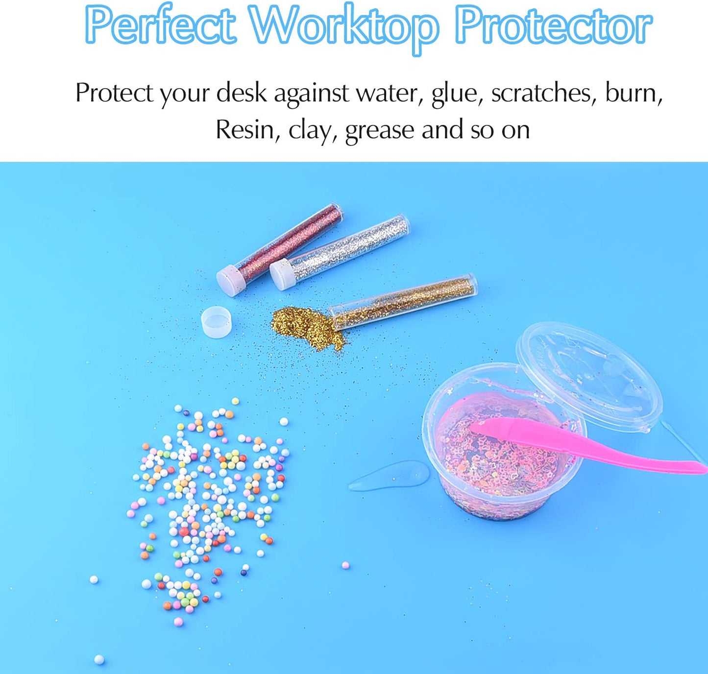 FEPITO 3PCS A3 Extra Large Silicone Sheet for Crafts Jewelry Casting Molds, Multipurpose Silicone Mat, Reusable, Heat Resistant, Food Grade Placemat