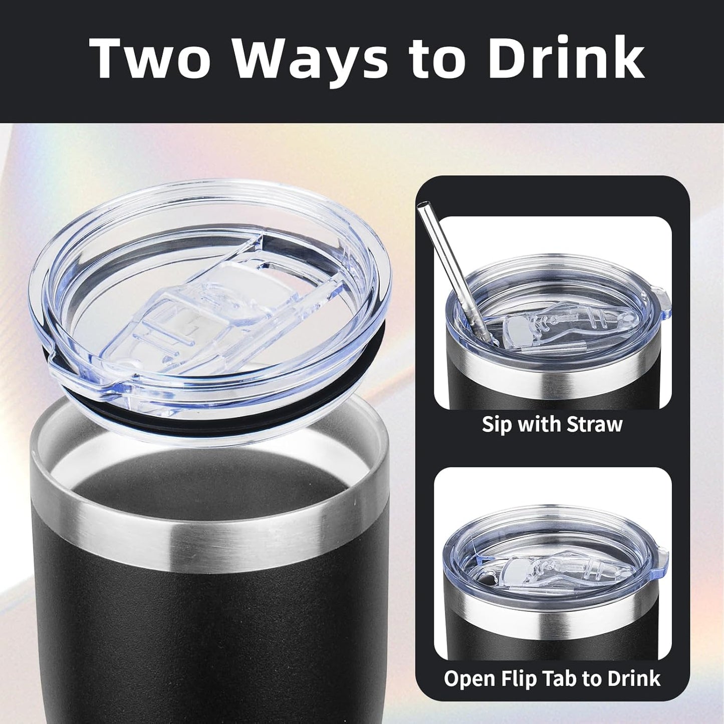 MEZMUT 20oz Coffee Tumbler with Lid and Straw Double Wall Vacuum Insulated Cup Stainless Steel Travel Mugs Insulated for Hot and Cold Leakproof Powder Coated Tumbler for Indoor and Outdoor