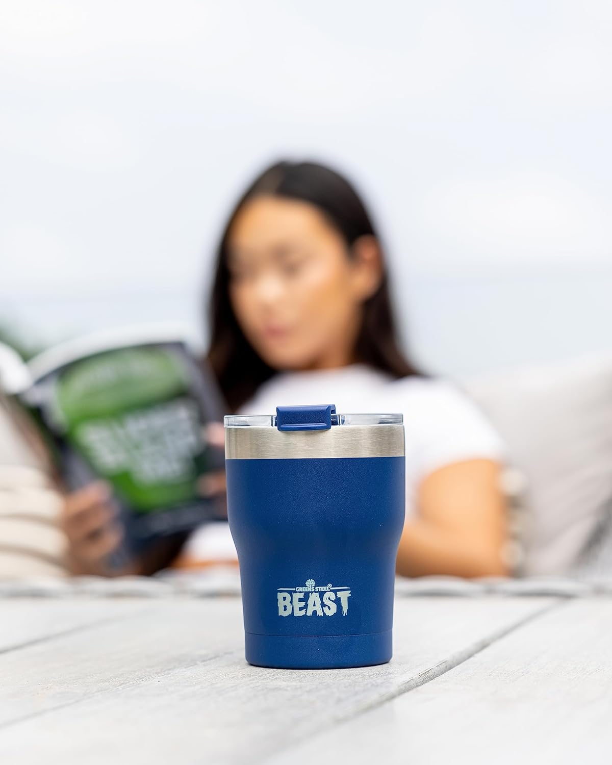 Beast 10 oz Tumbler Stainless Steel Vacuum Insulated Coffee Ice Cup Double Wall Travel Flask (Royal Blue)