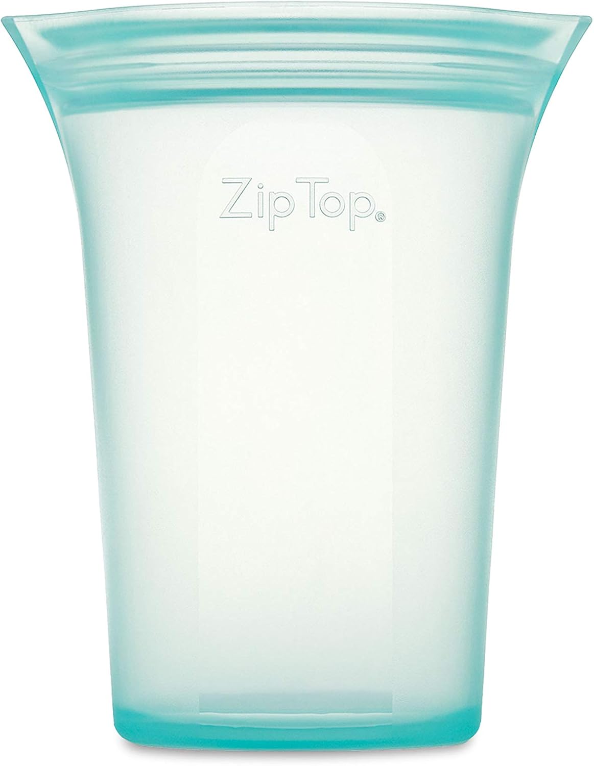 Zip Top Reusable Food Storage Bags | Medium Cup [Teal] | Silicone Meal Prep Container | Microwave, Dishwasher and Freezer Safe | Made in the USA