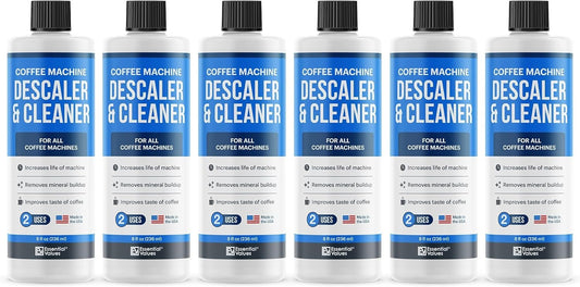 Descaling Solution (12 Uses) Coffee Machine Descaler Cleaner | Compatible with Breville Keurig Nespresso Delonghi & More | Liquid To Descale Automatic Coffee Makers & Espresso Machines