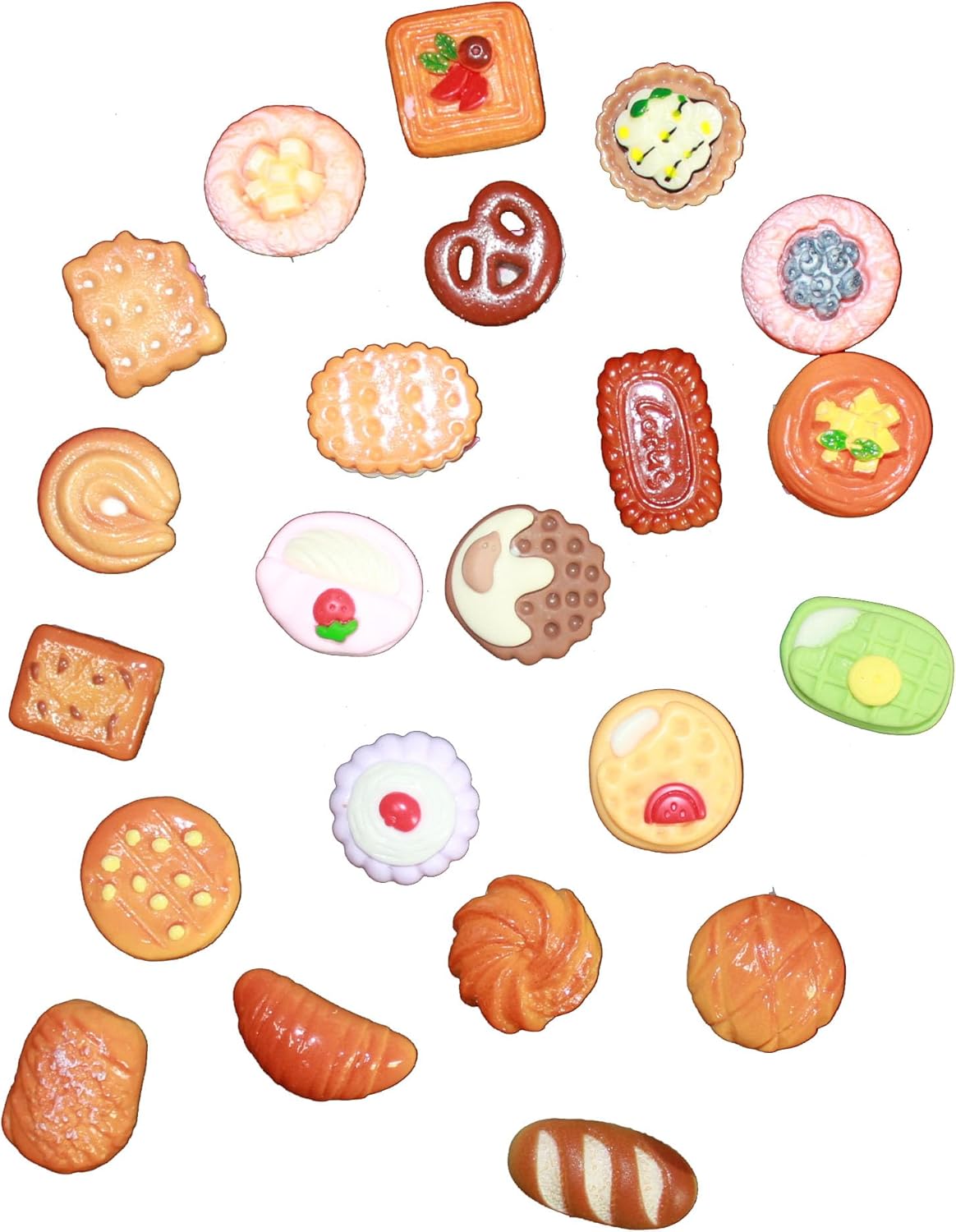 Lovely Small Items Silicone Fondant Molds Set For Cake Topper, Gumpaste, Candy & Chocolate, Polymer Clay and More (Round Food Items)