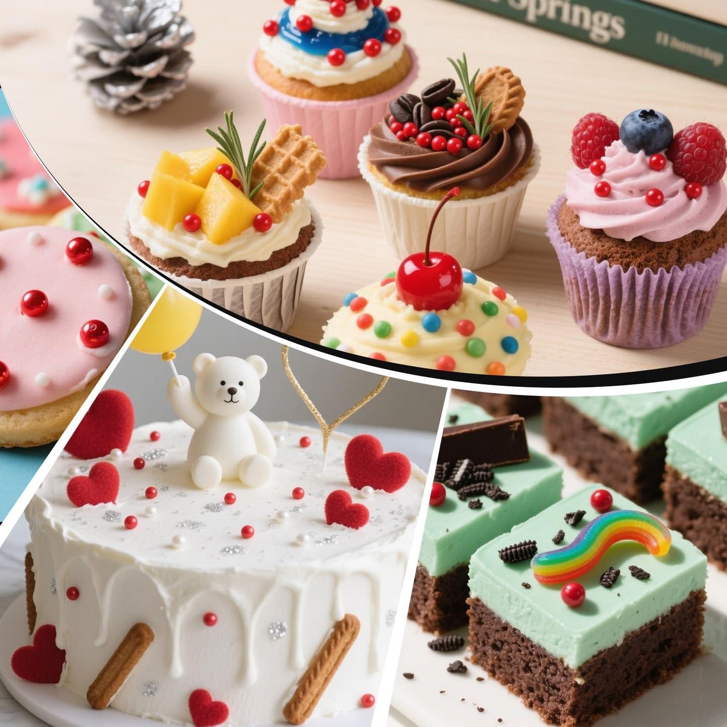 Red Pearl Sugar Sprinkles for Cake Decorating, Mix Size, Edible Candy Pearls Cupcake Toppers, Baking Edible Cake Decorations for Kid's Birthday Christmas Wedding Party, 150g/5.29oz