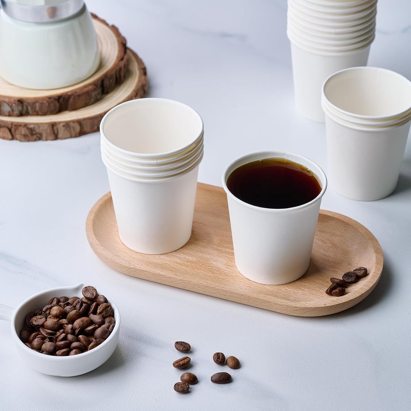 LITOPAK 500 Count 6 oz Paper Cups, Small Disposable Coffee Cups, Paper Espresso Cups, Hot Drinking Cups for Party, Picnic, Travel and Events