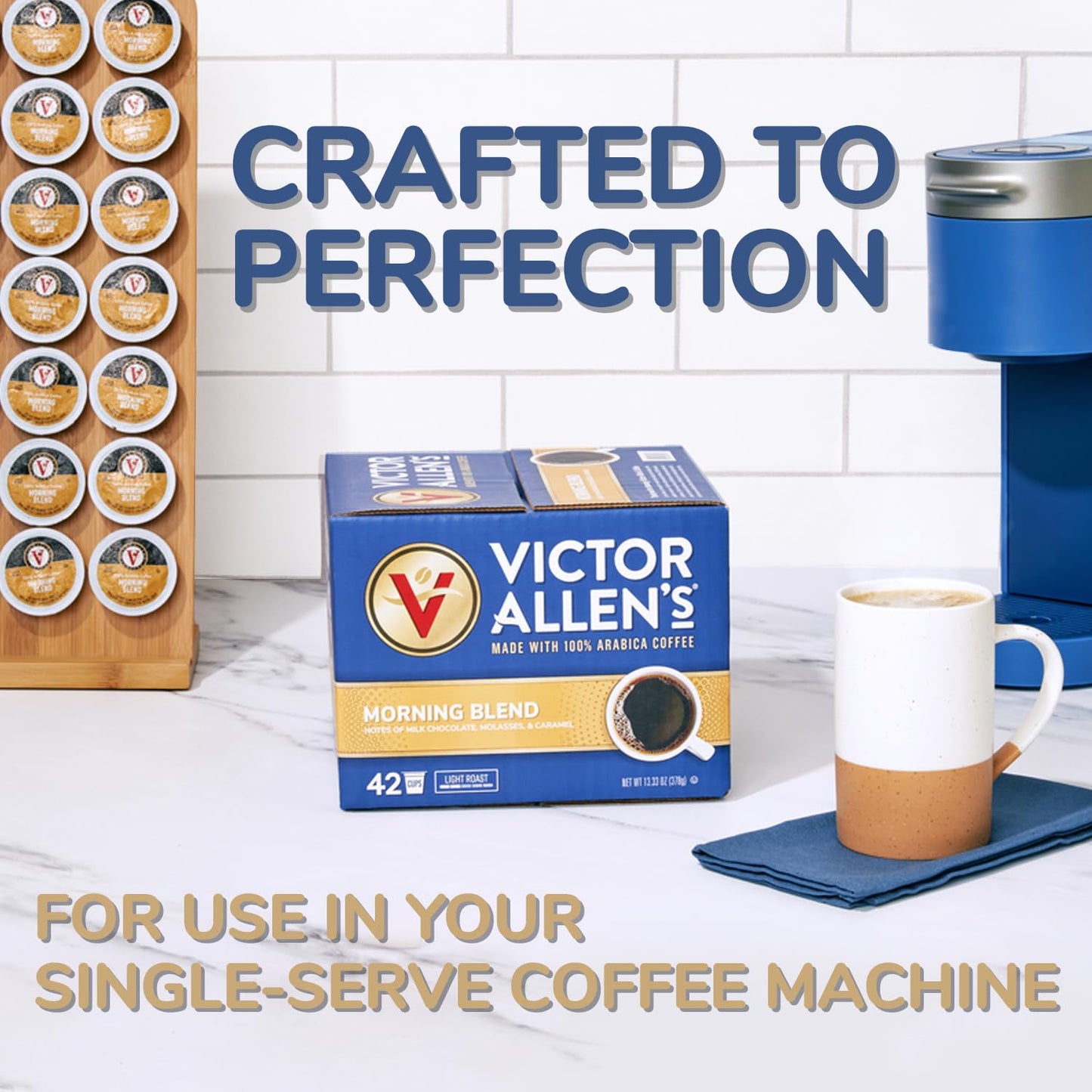 Victor Allen's Coffee Across America Variety Pack (Seattle Dark, New York Select, Chicago Blend, Las Vegas Roast), 96 Count, Single Serve Coffee Pods for Keurig K-Cup Brewers