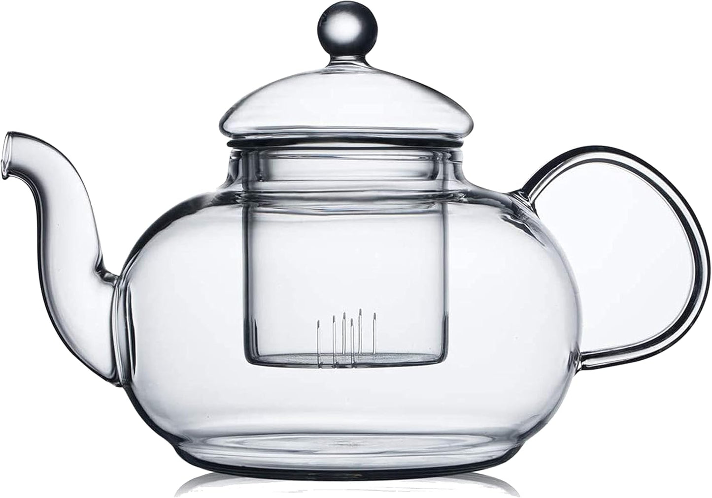CnGlass 33.8oz Glass Teapot with Removable Infuser,Stovetop Safe Tea Kettle,Blooming & Loose Leaf Tea Pot