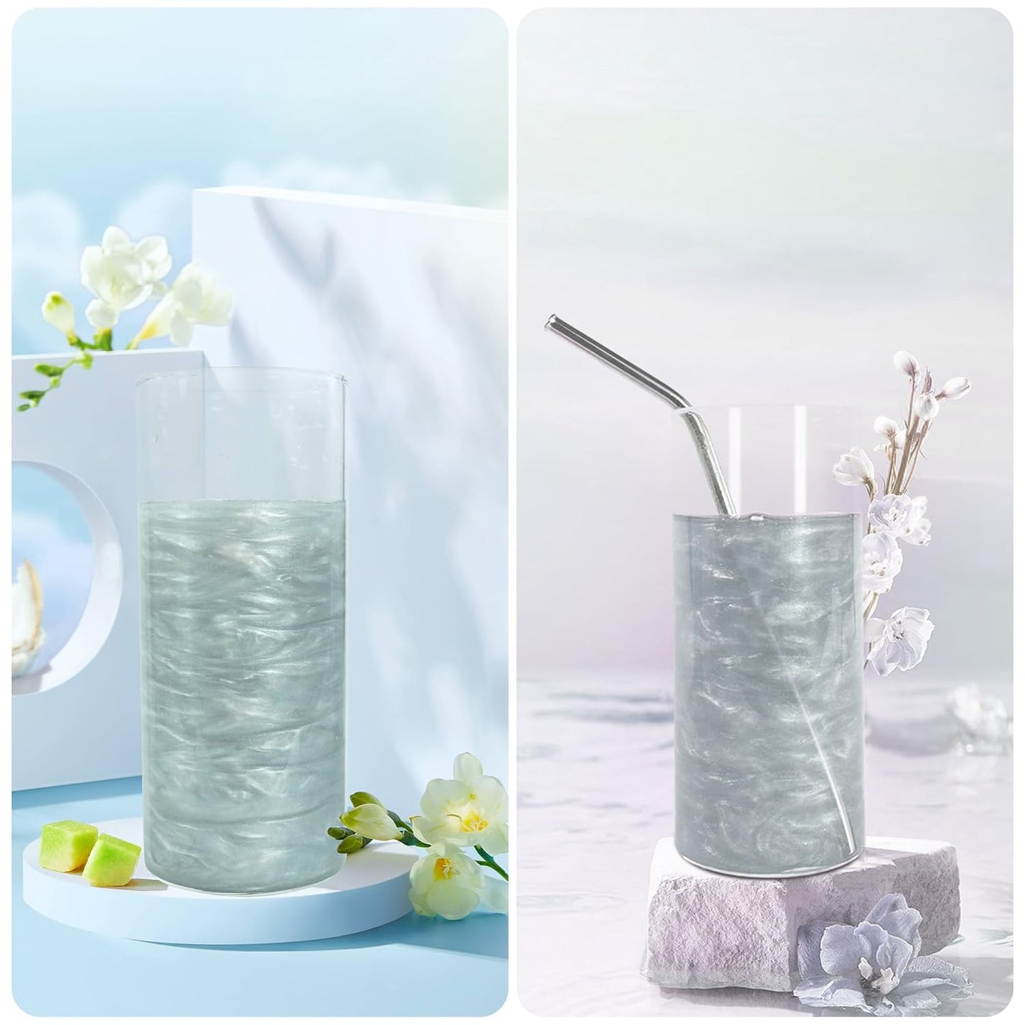 BeePoint Silver Edible Luster Dust 15g - Food Grade, Vibrant Color Shimmer Powdered Dust for Drinks, Cocktails, Cake Decorating, Baking, Chocolates, Candy, Sweets, & Cookies - Vegan & Gluten Free