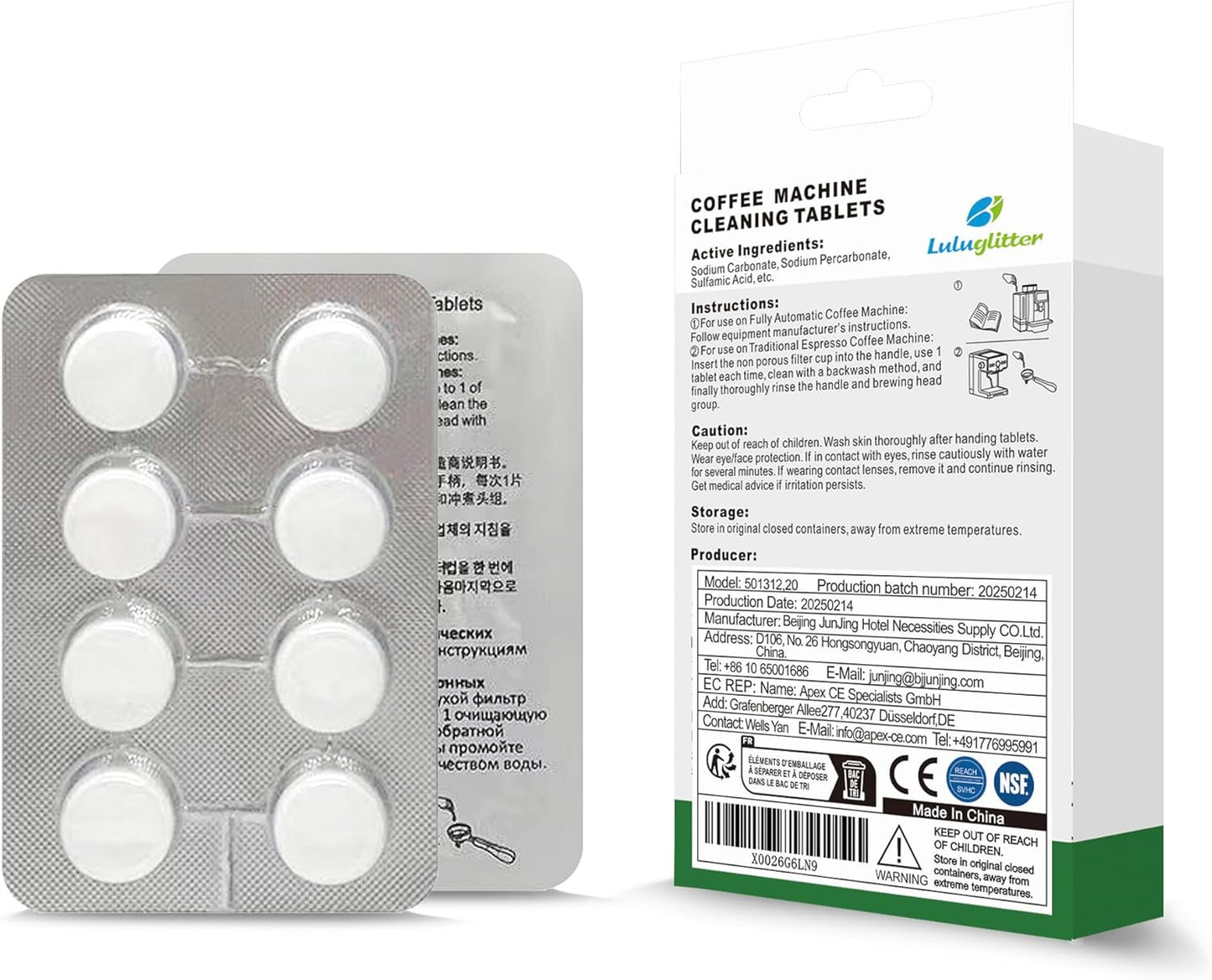 Espresso Machine Cleaning Tablets Coffee Machine Cleaner Compatible with Breville Barista Express, Gaggia, Delonghi, Jura, Philips 16 tabs Convenient removes coffee oils