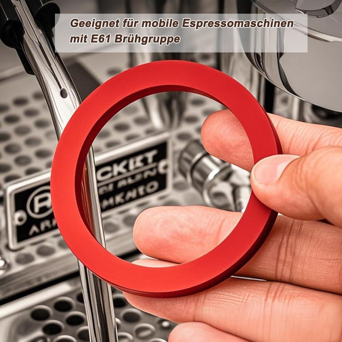 Silicone Gasket made for E61 Espresso Machines, Red O Ring Gasket Replacement 8mm, Compatible with Gaggia Classic Pro, Rocket Espresso, ECM, Quickmill, Vibiemme, Lelit 58mm, Wega, San Remo