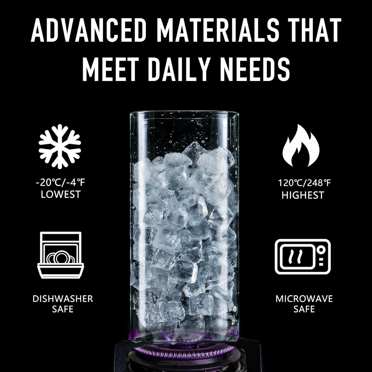 64oz Rectangle Airtight Glass Storage Containers with Bamboo Lids (Set of 3), Square Food Storage Jar, Pantry Organizers for Cereal, Flour, Pasta and Coffee beans (‎with Black Lable)