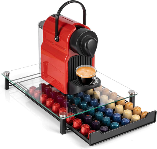 RECAPS Coffee Pod Holder Storage Small Pod Drawer Pods Holder Compatible with Nespresso Original Line Coffee Pods Kitchen Organizer Holds 60 Pods （NOT Compatible with Vertuoline）