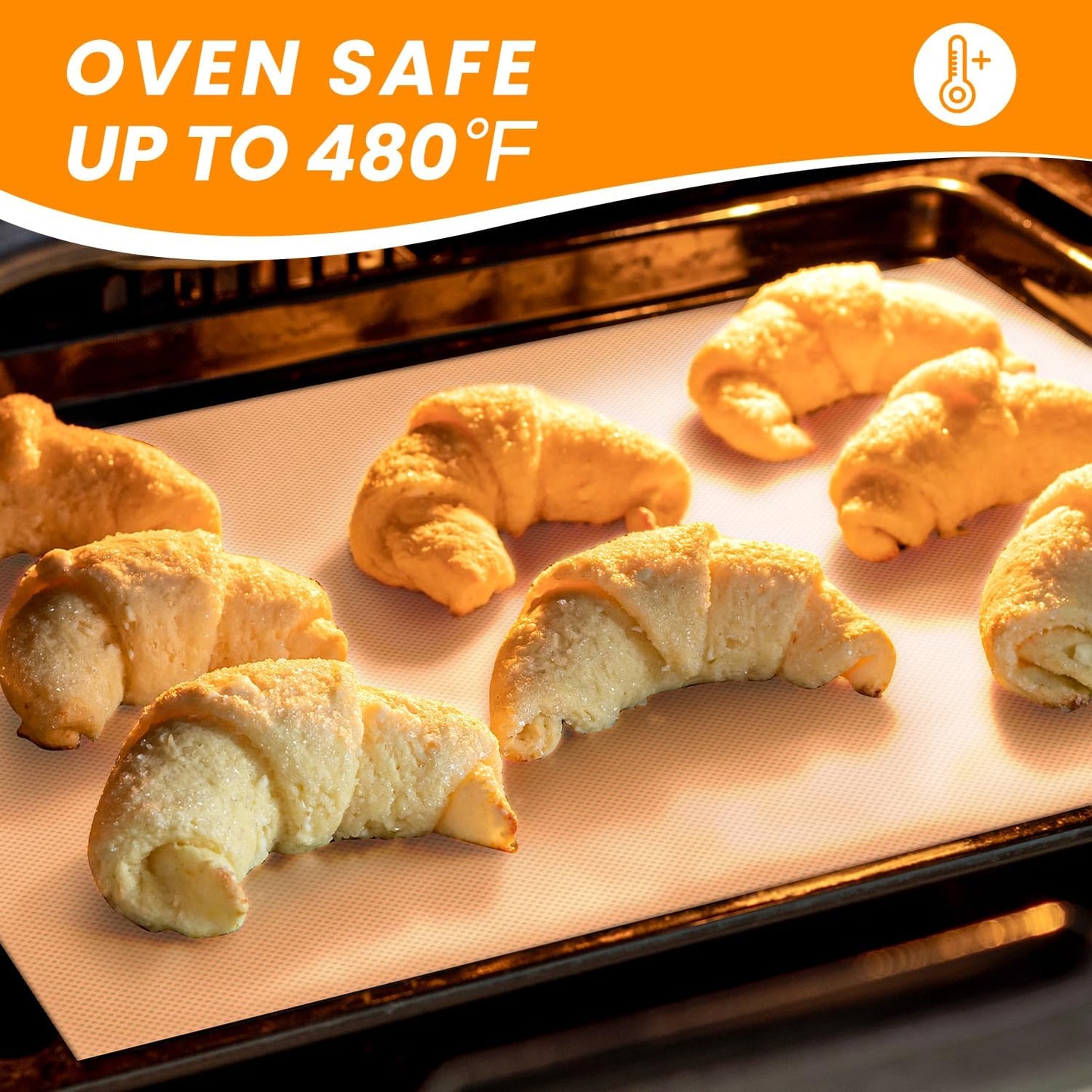 Silicone Baking Mat Roll, Sub Roll Mats,Non-slip Silicone Pastry Mat, Silicone Mat for Kitchen Counter, Non-Stick Reusable Air Fryer Linner, Oven Mat Oven Liner, Freeze Dryer Mat