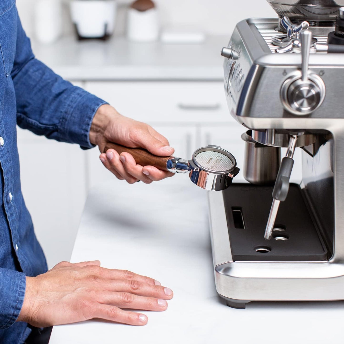 Crema Coffee Products 53.4mm Puck Screen for Barista Models | 1.7mm Thick 316L Steel Filter | Balanced Water Flow for Improved Extraction |Prevent Channeling & Reduce Maintenance|Durable,Easy to Clean