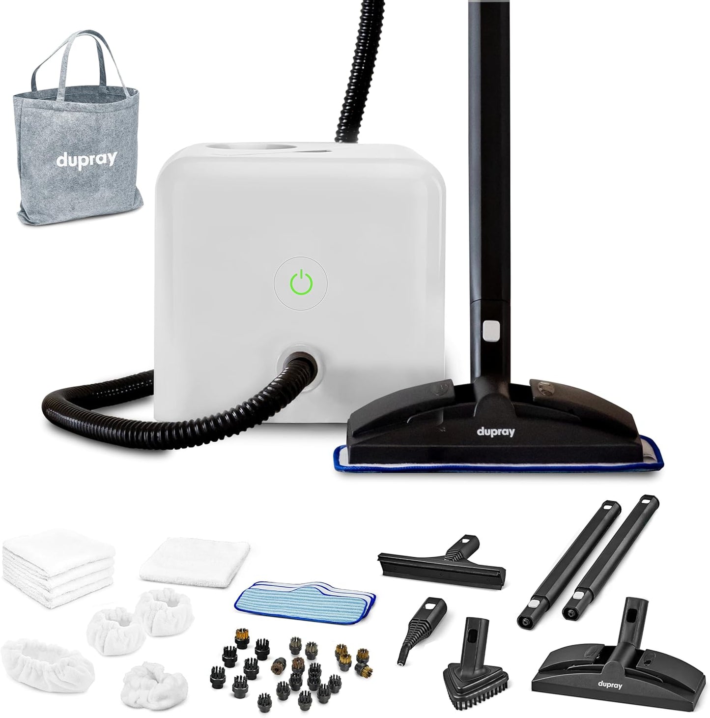 Dupray Neat Steam Cleaner with 40-Piece Accessory Kit, Powerful, chemical-free cleaning for floors, cars, tiles, grout, and more. *Kills 99.9% of Bacteria and Viruses
