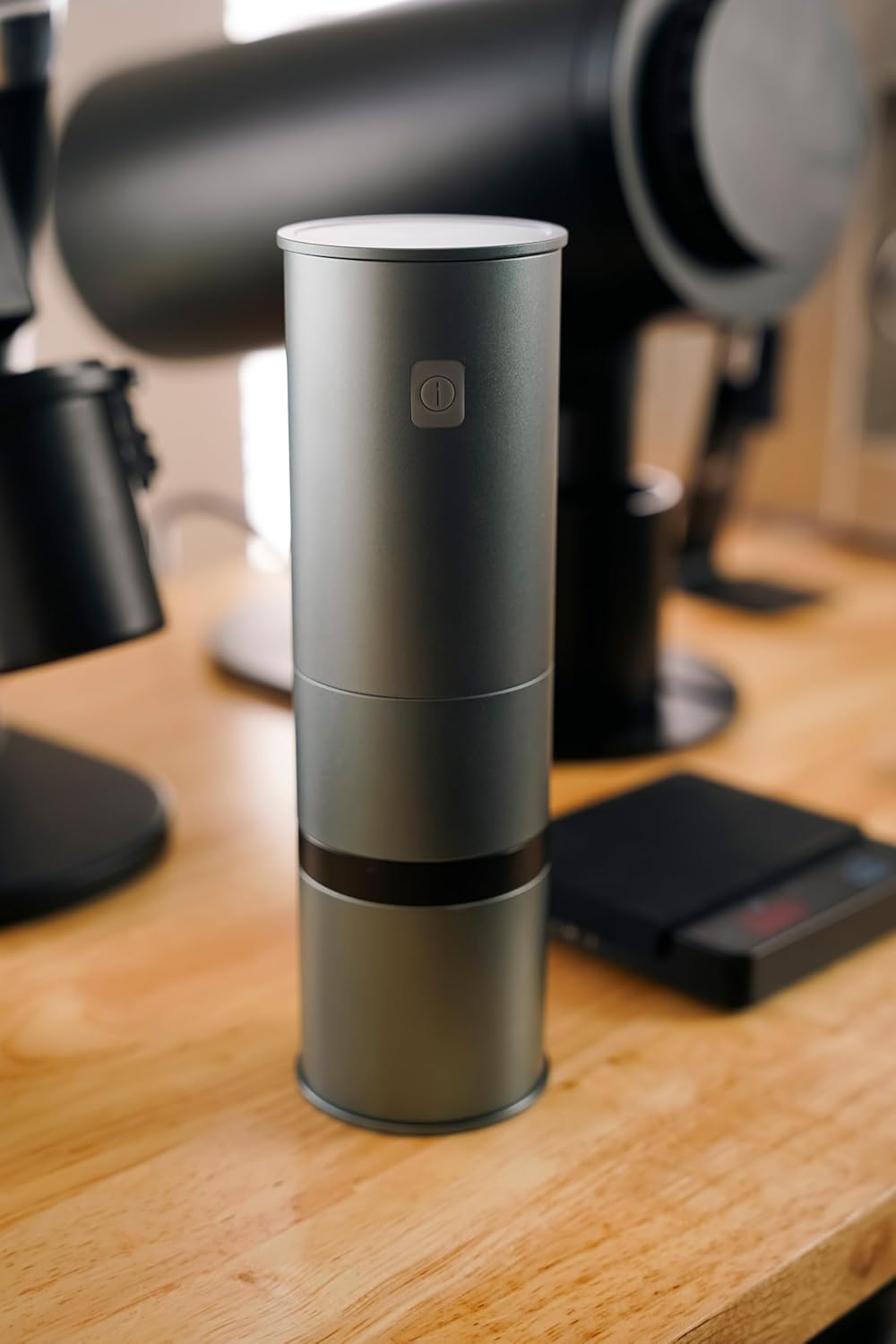 PT1 Portable Electric Burr Coffee Grinder V2, USB-C Rechargeable Stainless Conical Burr Grinder, Aluminum Body with Cleaning Brush Included