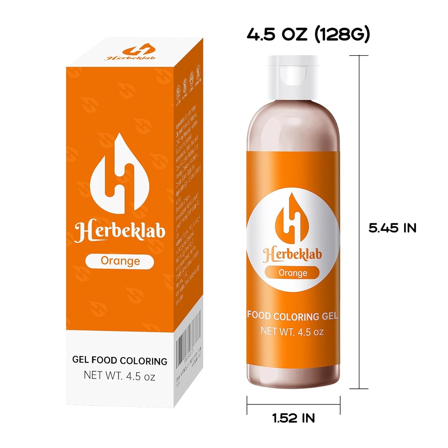 Orange Gel Food Coloring 4.5 oz Professional Grade Orange Food Dye Concentrated Gel Food Coloring for Icing Baking Cake Decorating Cookie