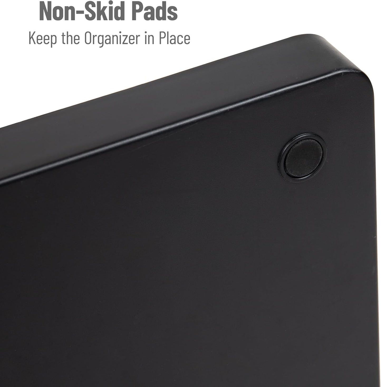 Mind Reader Cup and Condiment Station, Countertop Organizer, Coffee Bar, Kitchen, Stirrers, 24"L x 11.5"W x 12.5"H, Black