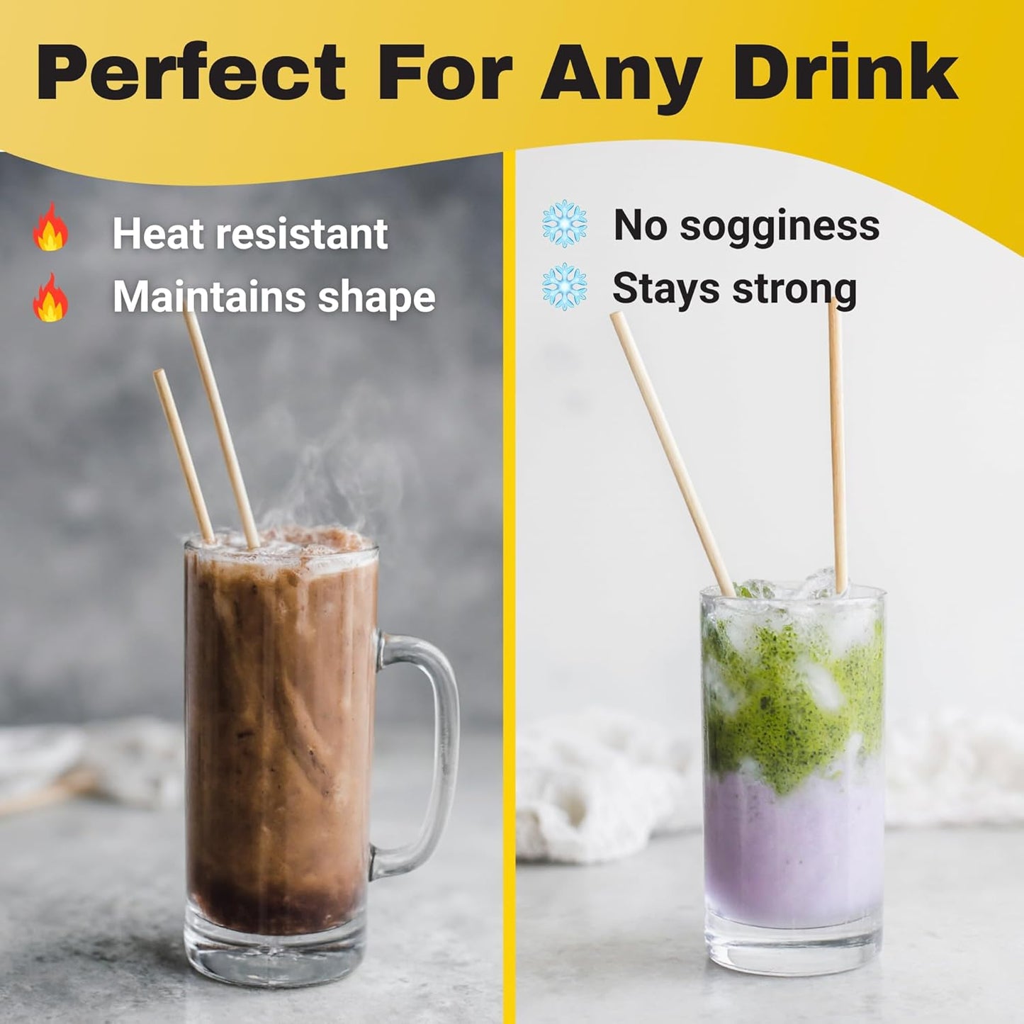 HAY! Stir, Natural coffee stir sticks, fully compostable made from wheat stems, our stir sticks are ideal for hot and cold beverages, 7.75'' pack of 500.