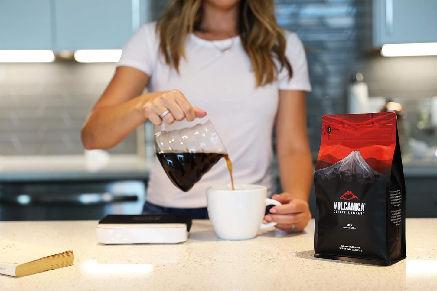 Low Acid Decaf Coffee, Blend of Natural Low Acidic Coffee, Whole Beans, Fresh Roasted, Kosher, 5 lbs