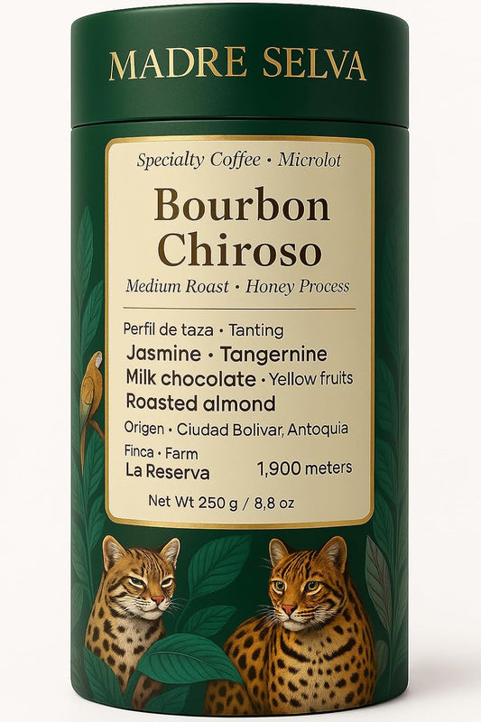 Colombian Specialty Coffee Whole Bean Medium Roast Arabica Bourbon Variety Gourmet Fresh Roasted Low Acid Balanced Flavor Rich Aroma Smooth Notes Single Origin High Altitude Gift Ready 8.8oz 250g