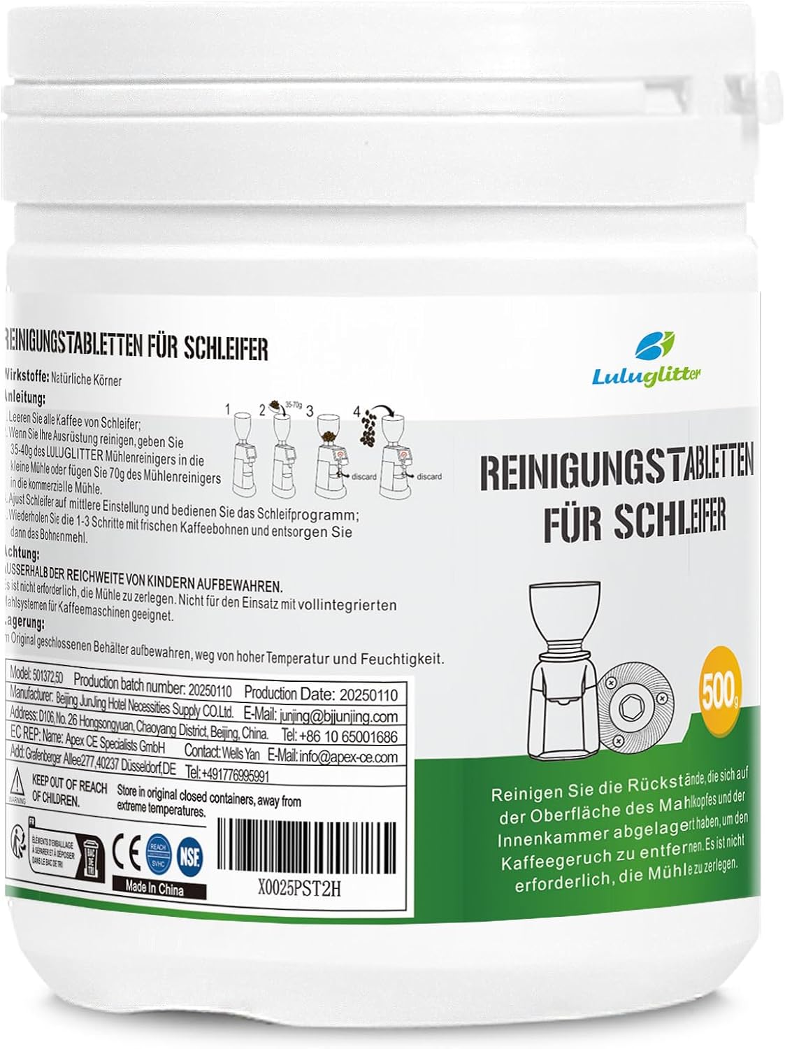 Coffee Grinder Cleaning Tablets Natural Food Safe 500g coffee bean grinder cleaner for home use Compatible with baratza,oxo,breville