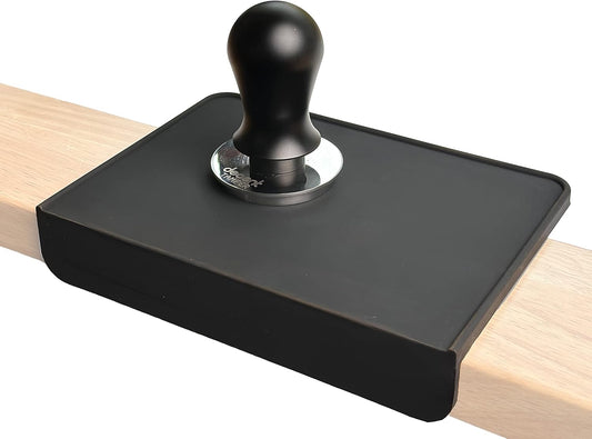 Espresso Tamper Mat, Black Silicone Food Grade Pad 8 X 6 Inch Coffee Tamping Mat, Coffee Tamp Station, Espresso Accessory, Waterproof and Heat Resistant (Black)