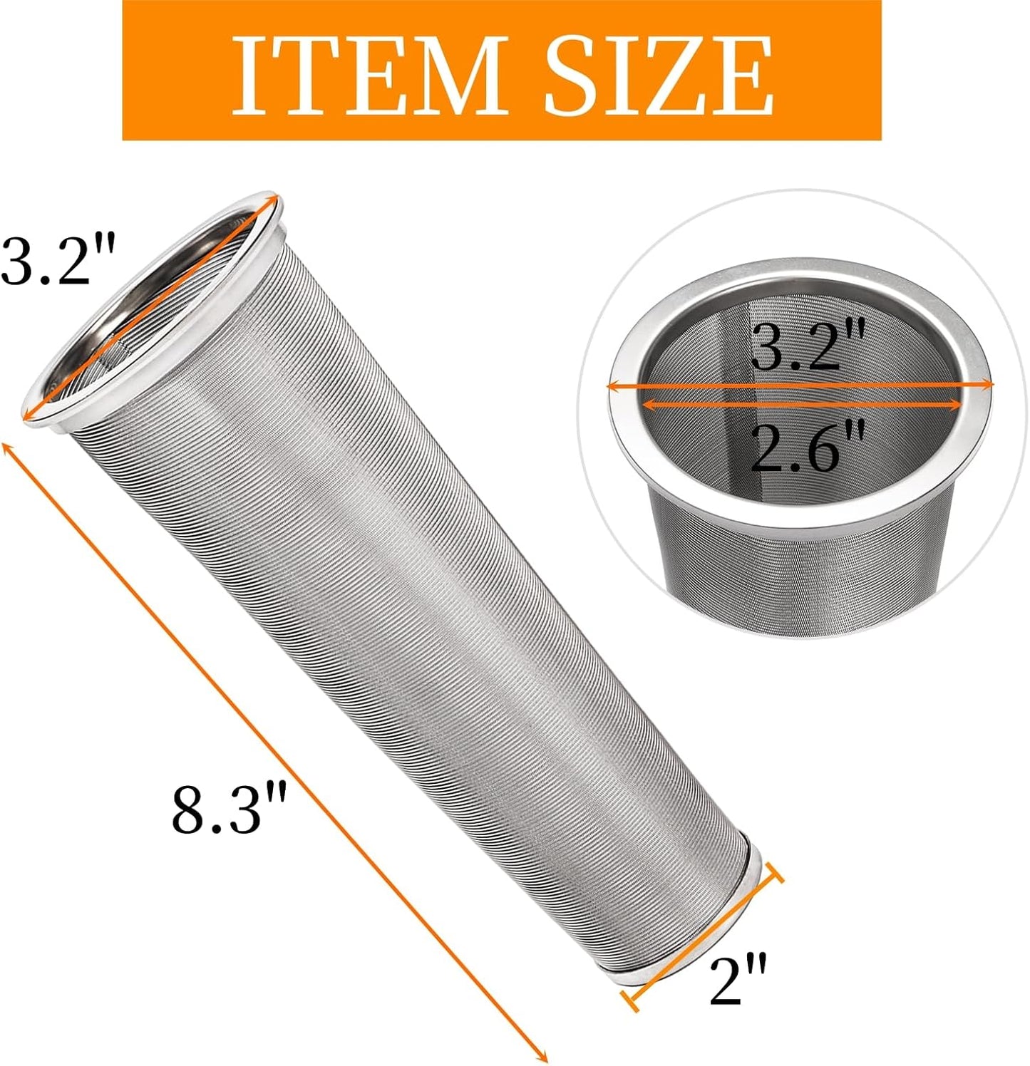 Goaste 3 Pack Cold Brew Coffee Filter for 64oz Wide Mouth Mason Jar, 304 Stainless Steel Strainer with Seal Ring, Coffee Tea Infuser Ultra Fine Mesh for Iced Coffee, Lemonade, Fruit Drinks, Sun Tea