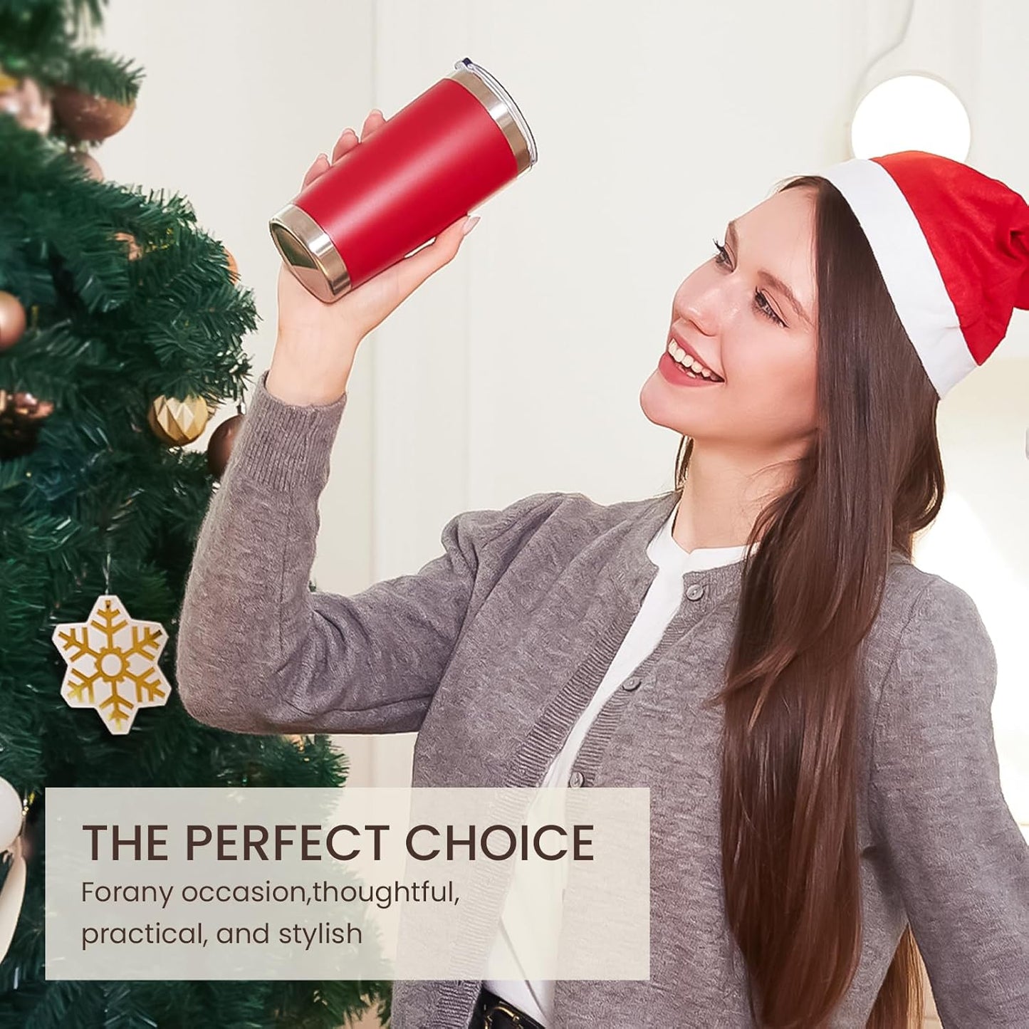 MEWAY 20oz Tumbler 4 Pack Double Wall Vacuum Insulated Travel Mug Bulk, Stainless Steel Tumblers with Lid and Straw, Powder Coated Coffee Cups for Cold & Hot Drinks (Red, Set of 4)