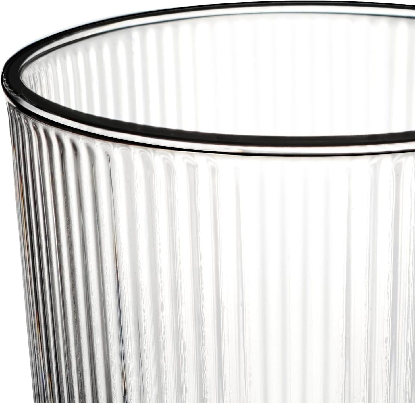 HOME & HONEY Double-Walled Insulated Glass Espresso Cups, Set of 2, 5.4oz Capacity, Fluted Borosilicate Glass