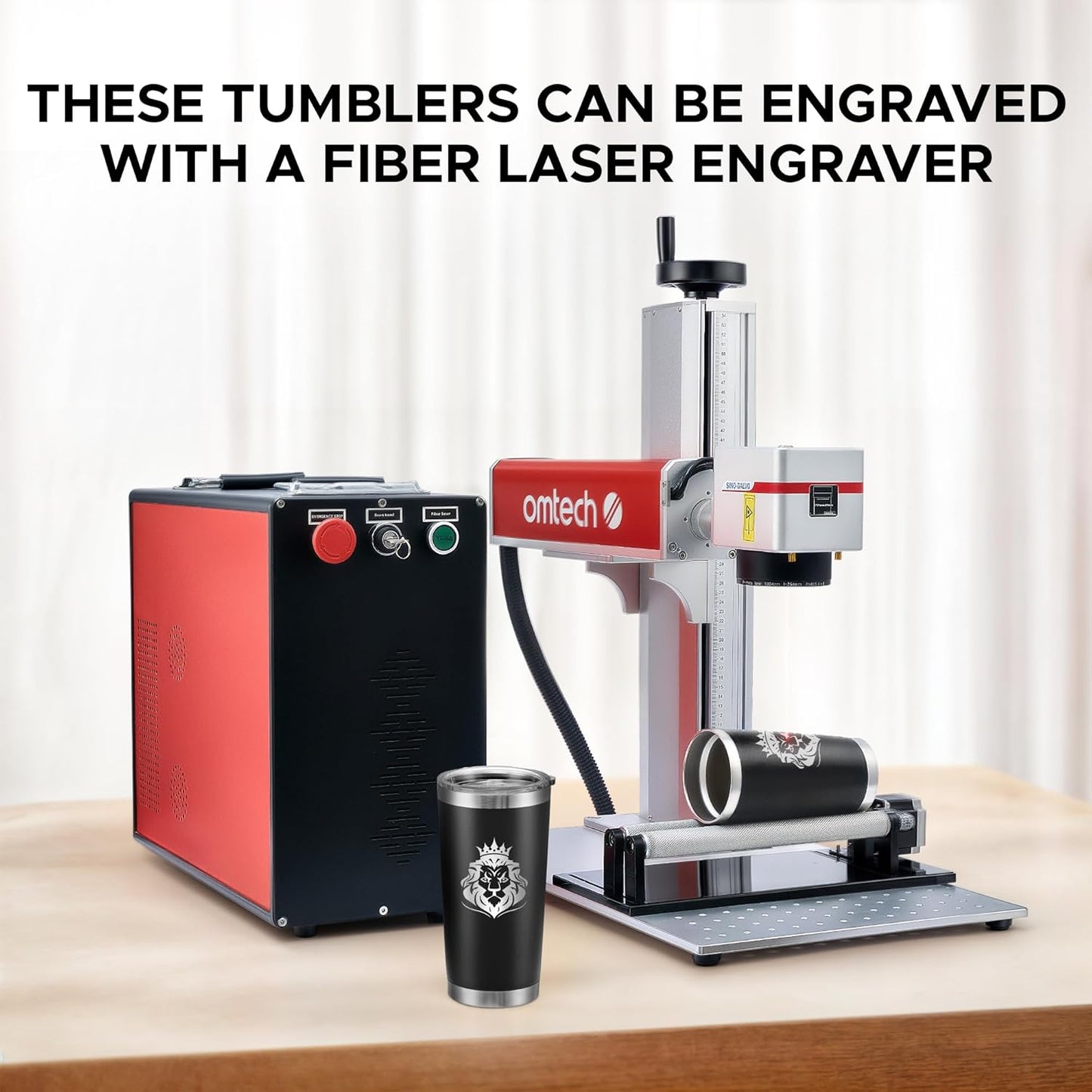 OMTech 20oz Tumblers Bulk, 12pc Stainless Steel Tumbler Set with Lid & Straw, Double Wall Vacuum Insulated Mug for Laser Engraver, Travel Coffee Mug for Hot & Cold Drinks, Black Powder Coated Cup